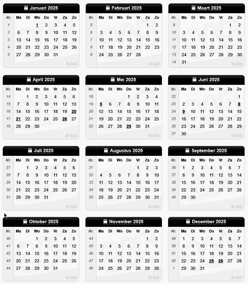 kalender 2025